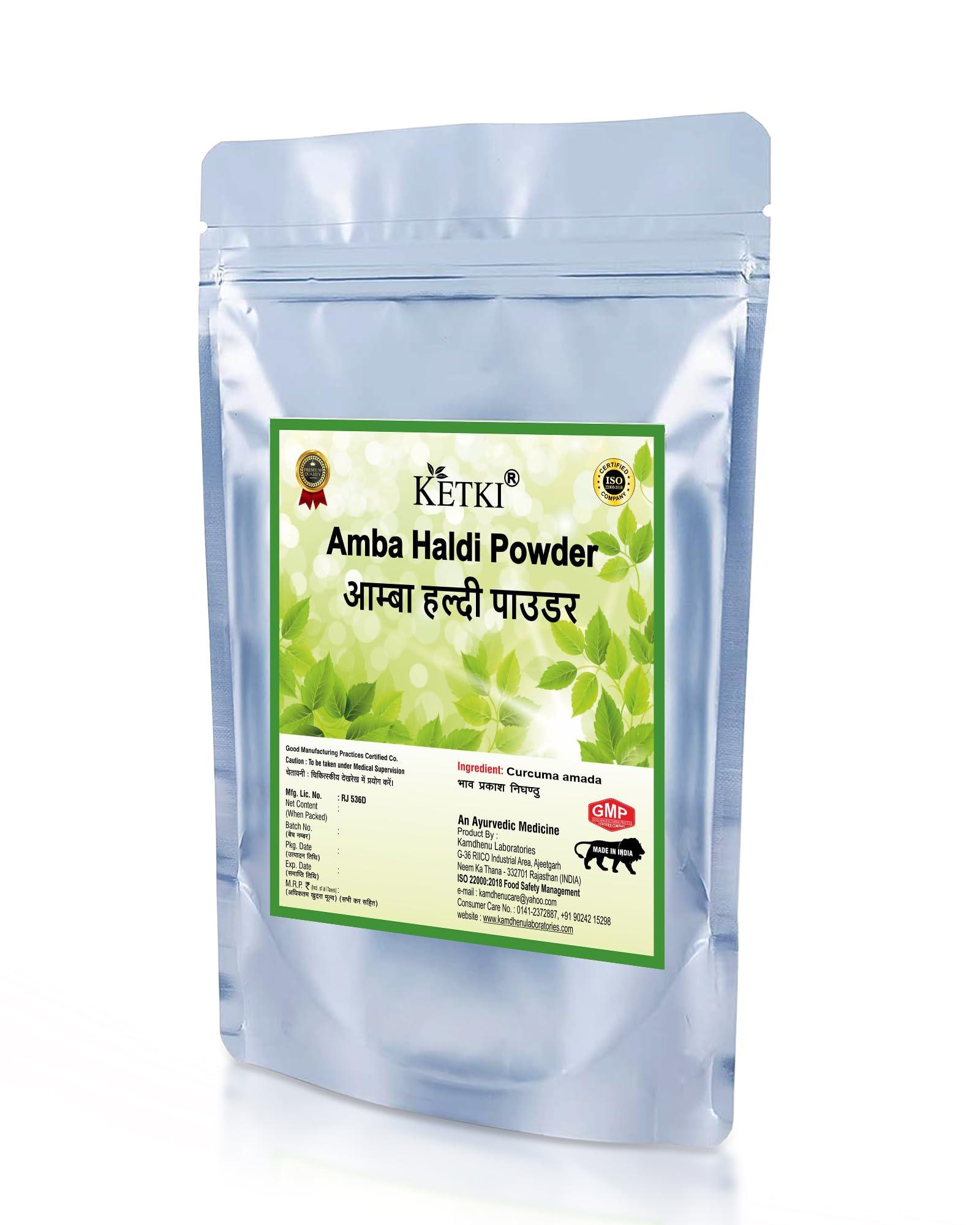 KETKI Ketki Amba Haldi Powder 100 grams, Pack of 1 | Curcuma amada/Mango Ginger/Jangli Haldi/kasthuri manjal/Curcumin