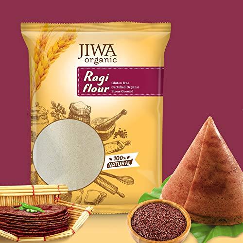 JIWA healthy by nature JIWA healthy by nature Organic Ragi Flour, 1 Kg & Organic Quinoa Flour, 900 g (Certified Organic & Gluten Free)
