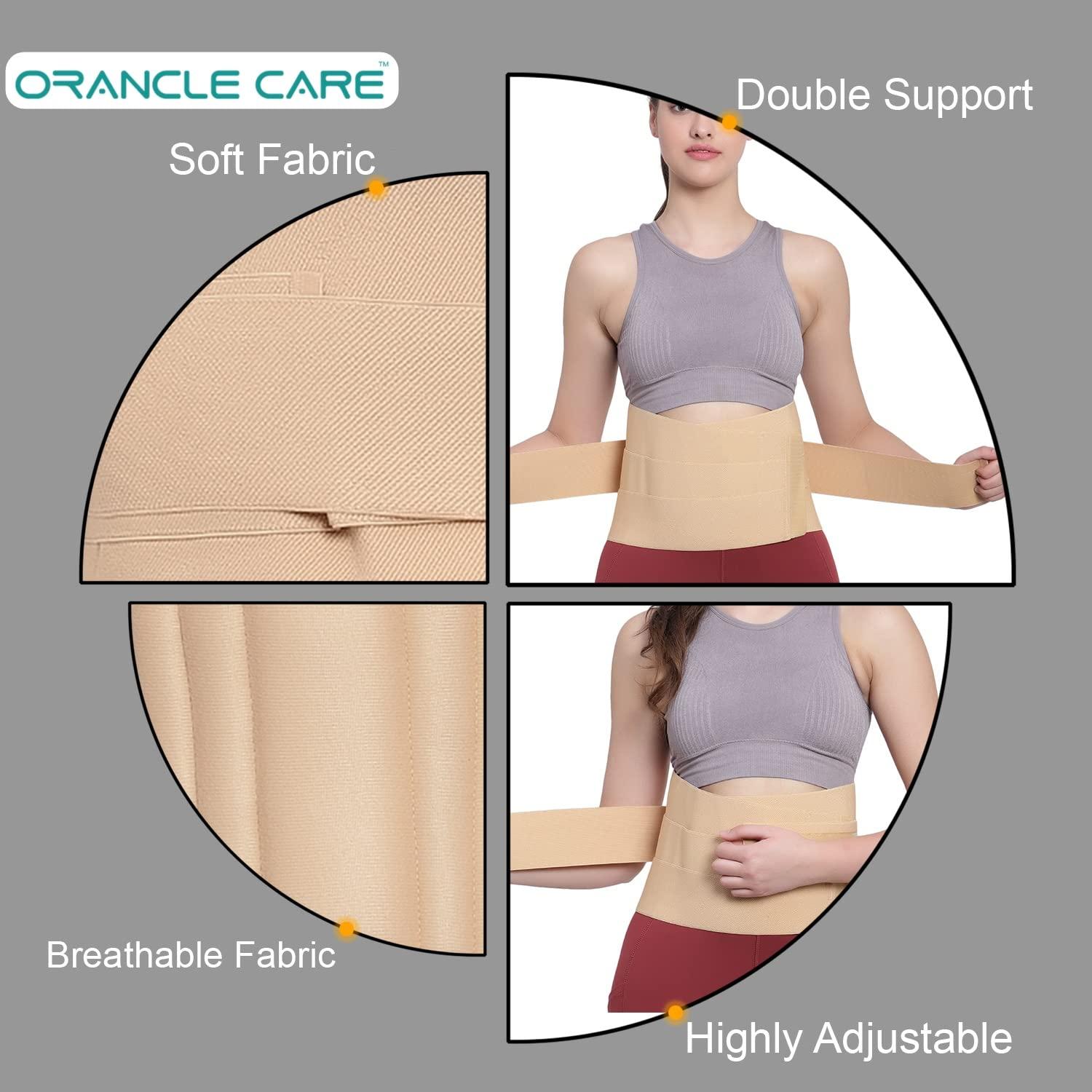 ORANCLE CARE ORANCLE CARE Neoprene Lumbar Support Brace Back Belt For Back Pain Relief Ls Belt Waist Belt For Back Pain For Women With Adjustable Strap, Lower Back Support With Cushioning.- Unisex (3Xl, Beige)