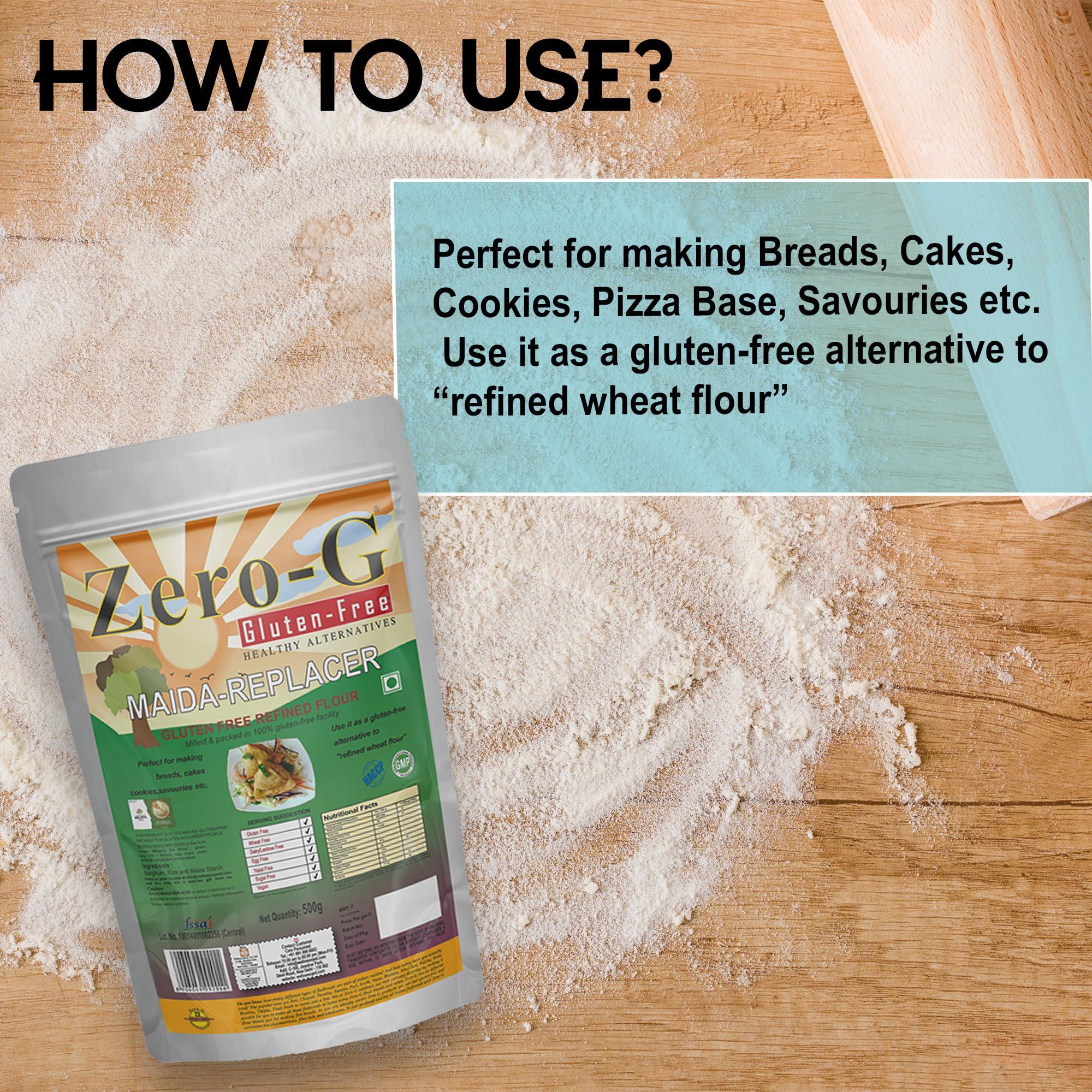 ZERO - G ZERO-G Lite Maida (2KG) - Gluten-Free & Allergen-Free Maida-Replacer | Maida Substitute | Refined Flour/Atta Substitute | Fibre Rich & No Preservatives Added