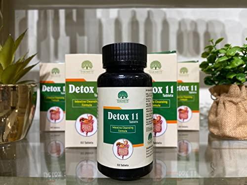 DAKSHITH AYURVEDA DETOX11 Liver Detox tablets, Intestine cleanse & detox tablets for Men Women Detox Ayurvedic tablets Improve Digestion