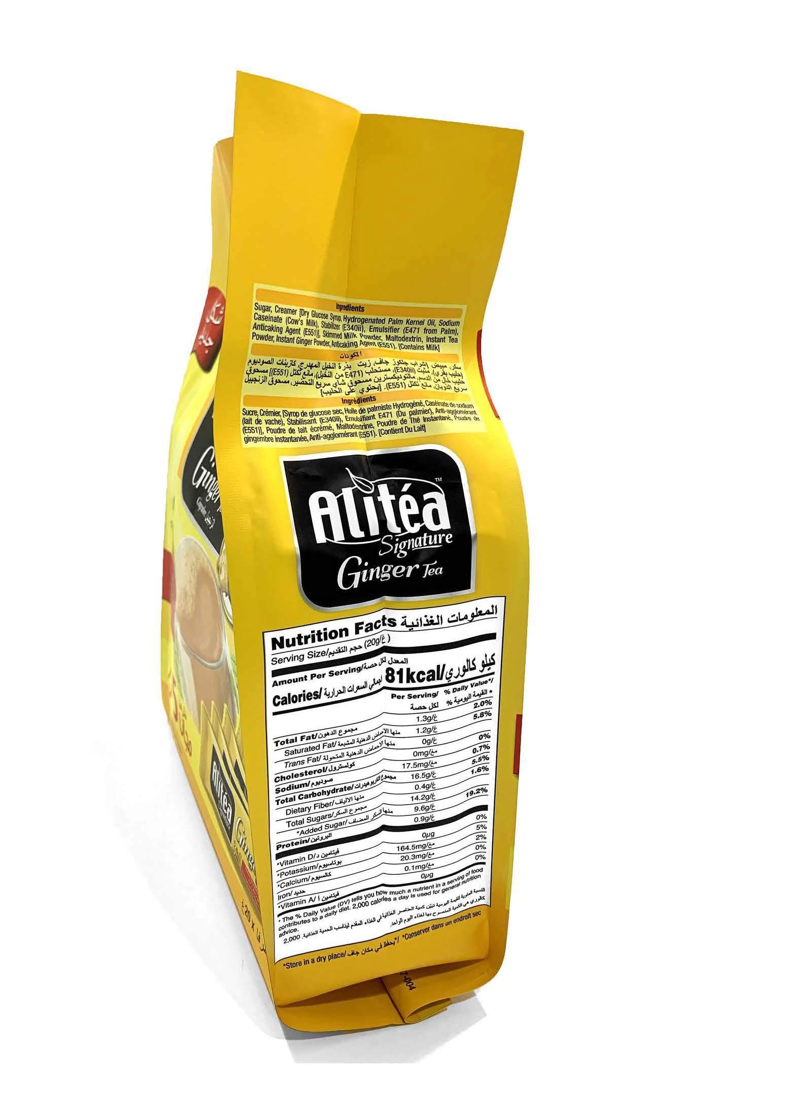 Alitea Alitea Signature Ginger Premix Instant Tea 3 in 1, (30 Sachets x 20gms)- 600gms