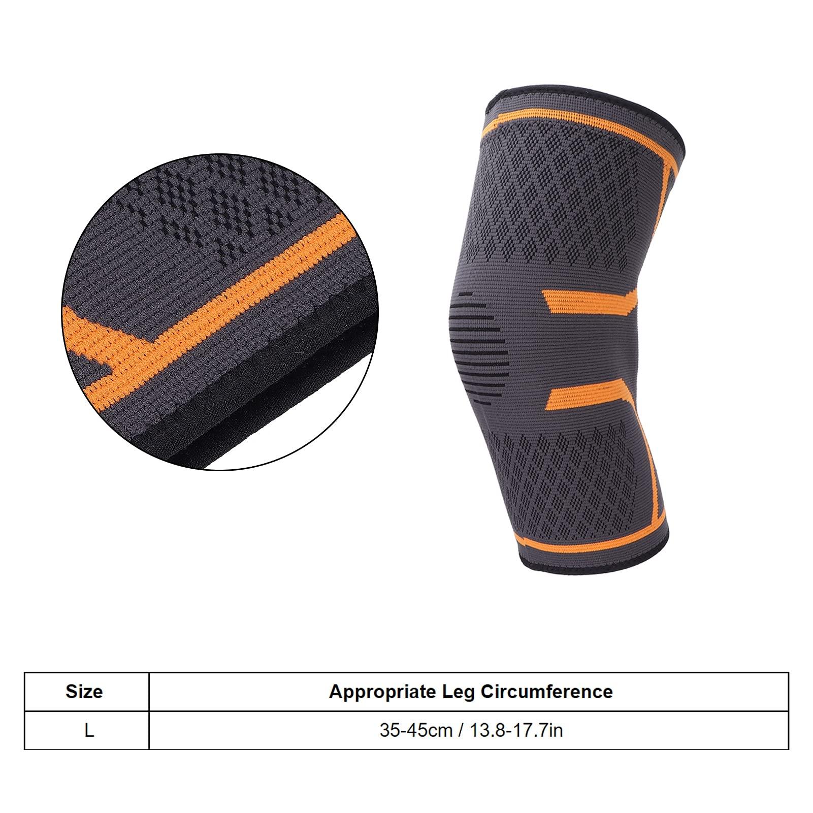 Crisist Knee Brace, Good Support Knee Support Braces Avoid Sliding for Running for Horseback Riding for Hiking for Playing Basketball(L)