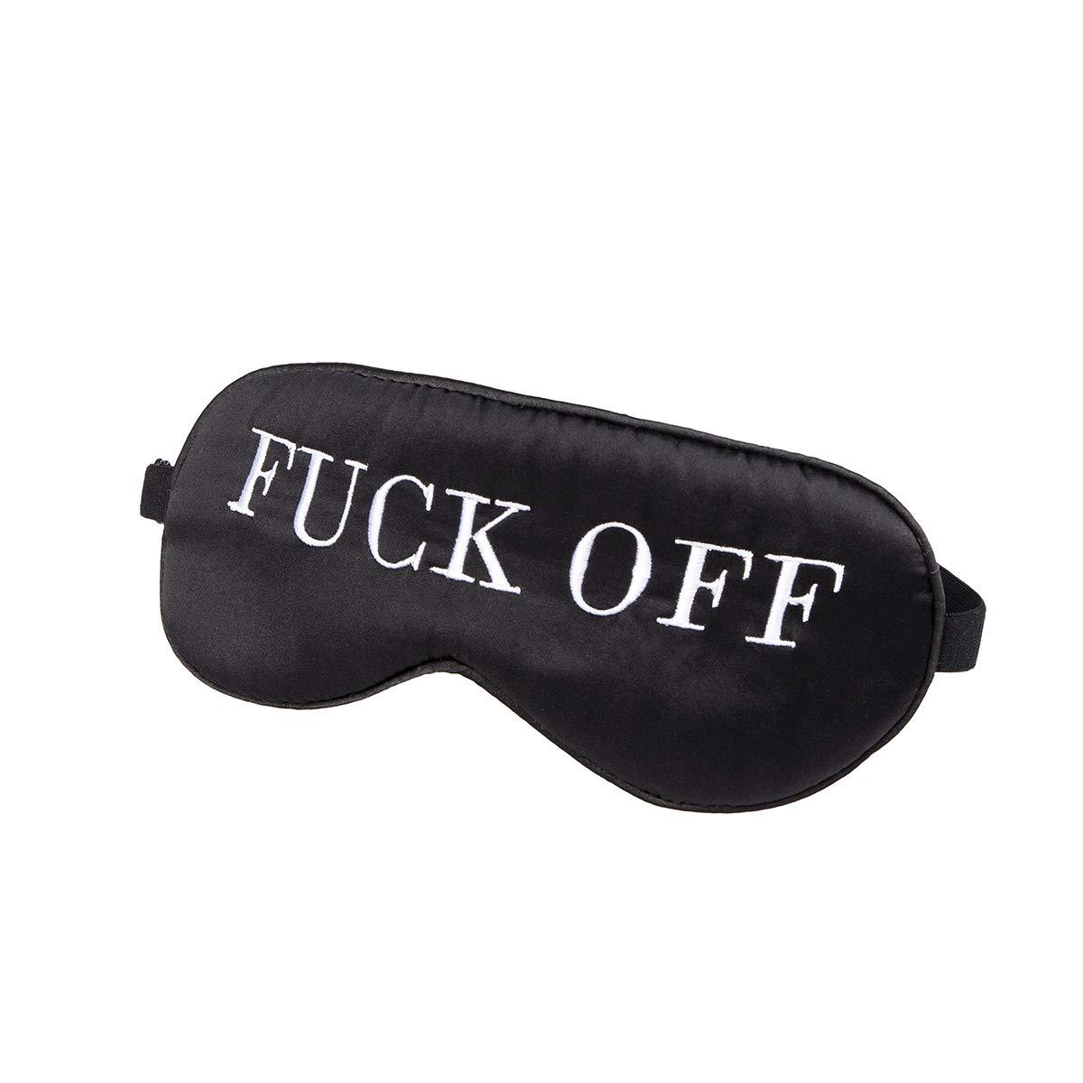 NMM Global Fuck Off, Medium: Nmm Global 100% Mulberry Silk Sleep Mask, Natural Sleeping Mask For Men & Women, Super Soft Eye Mask For Sleeping With Free Ear Plugs(Fuck Off)