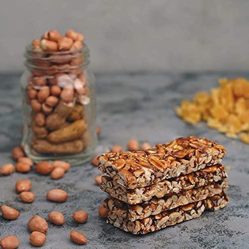 TROOGOOD TrooGood Chikki Assorted Duet Bundle - Pack of 20 - Millet Chikki - 10bar and Peanut Chikki - 10bars, (25g Each) No Added Preservatives and Colours | Sweets | Made with Jaggery - 500g