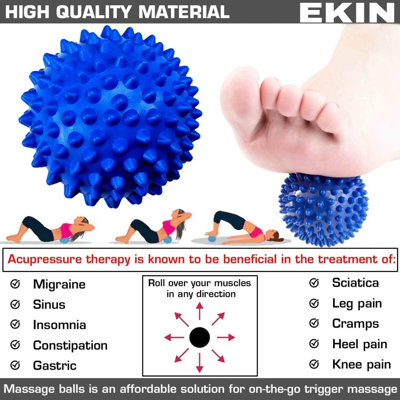 EKIN EKIN acupressure Massage Ball Spiked Massage Ball, Foot, Neck, Hand Massage Ball Fitness Exercise Trigger Point Pain Stress Relief