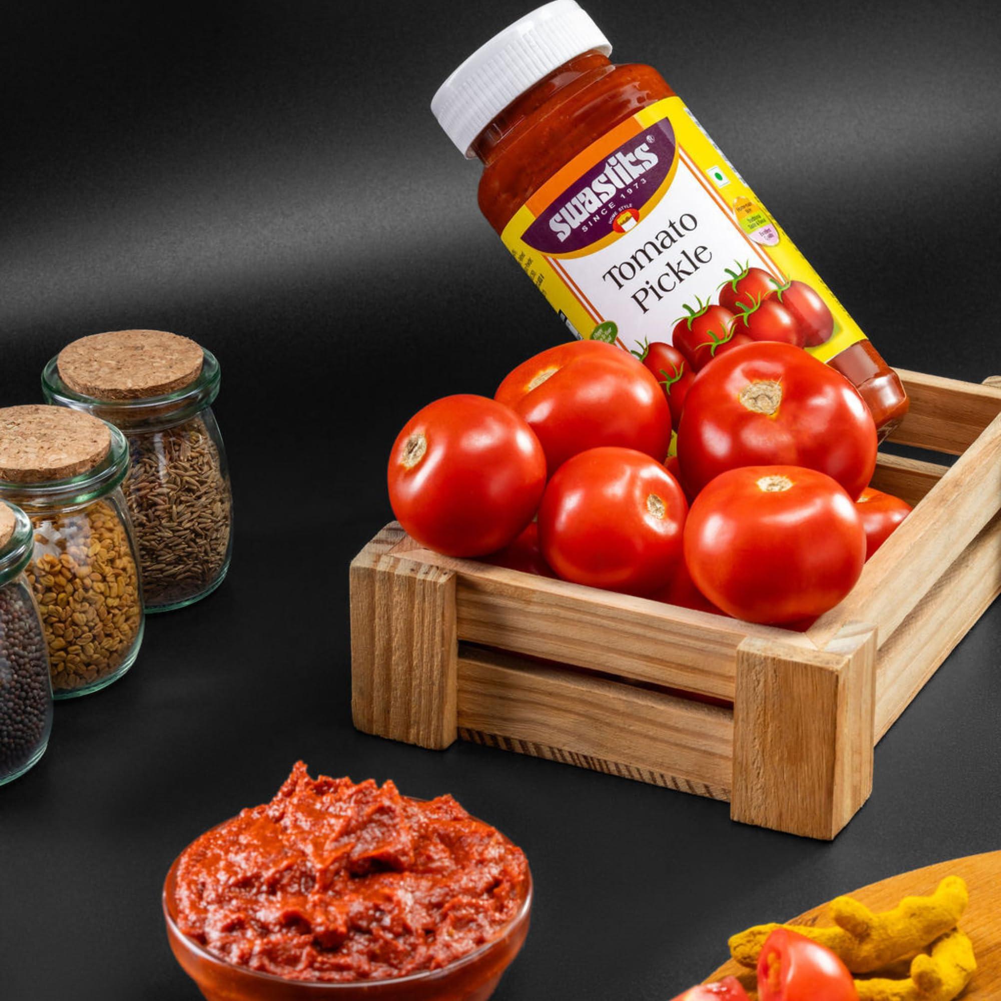 Swastiks Swastiks Pickle - Tomato Pickle 300g Jar | Home Made Style Pickle