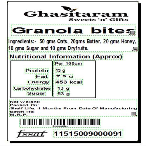 Ghasitaram Gifts Ghasitaram Gifts Christmas Gifts Healthy Hampers - Wooden 12 pcs Granola Bites Bites Box