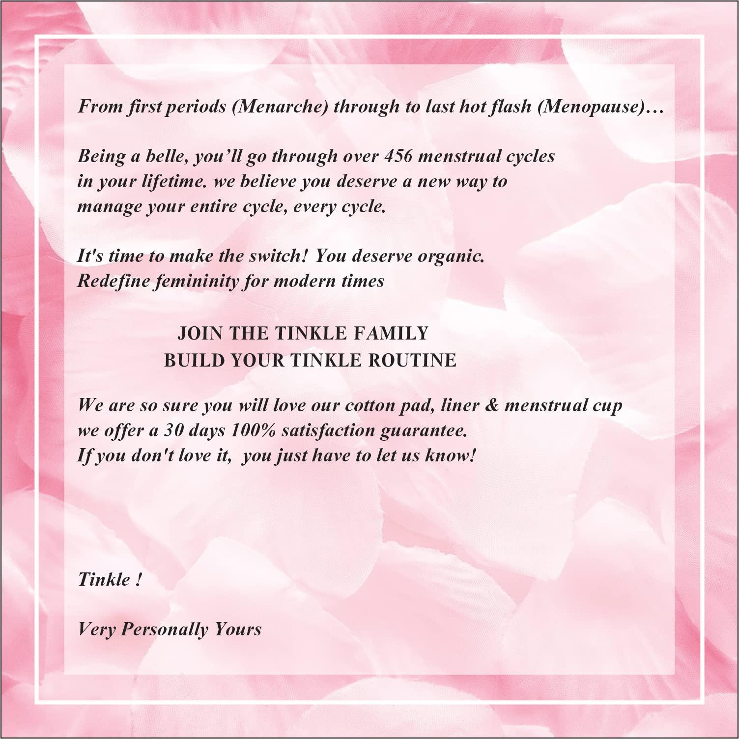 Tinkle Tinkle Sensiti-V Sanitary Pads for Girls, Rash Free Teen Sanitary Pads, Soft Organic Cotton Mini Pads, Small Pads for Teenage Girls, Super Absorbent, Leak Proof, Ideal for All Flow Types, 45 Count