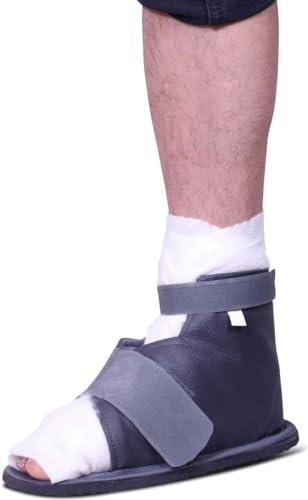 VK SURGICAL VK SURGICAL Cast Shoe Foot & Ankle Support Medical Surgical Shoe for Firmness & Prevents Wear & Tear of the Cast Cover, Plaster Covering Shoe (Universal for left and right Feet) Grey (SIZE-L)