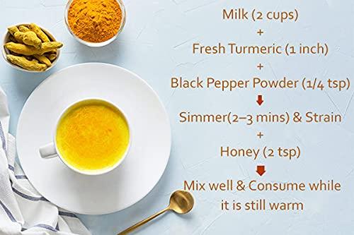 SEEMA Turmeric Latte - Golden Milk I Immunity Milk Latte Mix, Antioxidant & Anti-Inflammatory Drink Mix with Cumin, Dhaniya, Ajwain, Kali mirch & Ginger l Milk Booster- Milk Mix l Make Healthy Drink l Golden Milk Powder | Haldi Kadha | Turmeric Milk Drink 