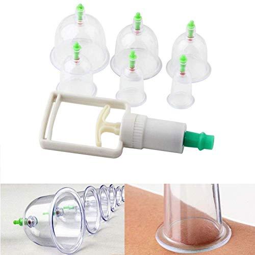 SNOFER SNOFER Plastic Therapy-Cupping Medicine Magnet Pull Out Vacuum Apparatus Therapy Relax Massagers (White) - Pack of 6