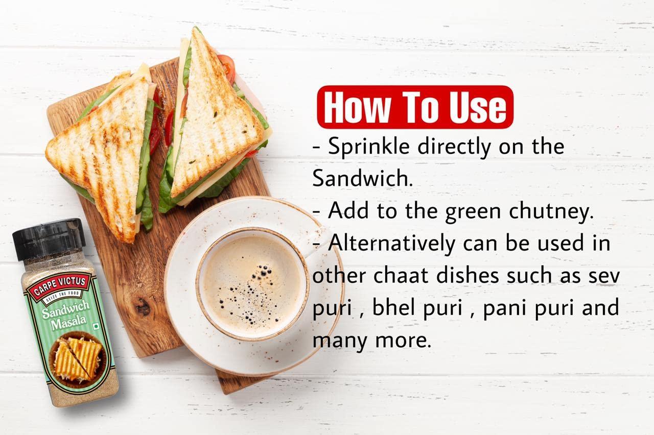 CARPE VICTUS CARPE VICTUS No onion No Garlic Jain Seasonings Mixed Herbs, Sandwich Masala, Taajin, Mexican Chipotle, Peri Peri, Franike Masala, Italian mix, Spice Combo pack of 7
