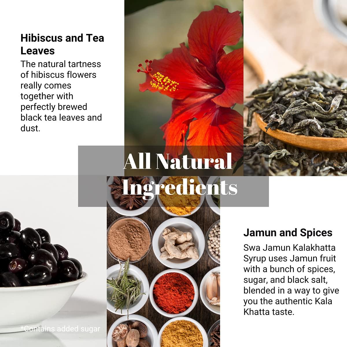 Swa Artisanal Syrups Swa Artisanal Syrups - Gin Cocktail Mixers Combo, 100% Natural, Makes 24-30 Drinks, Pack of 2 Syrups (250ml x 2)