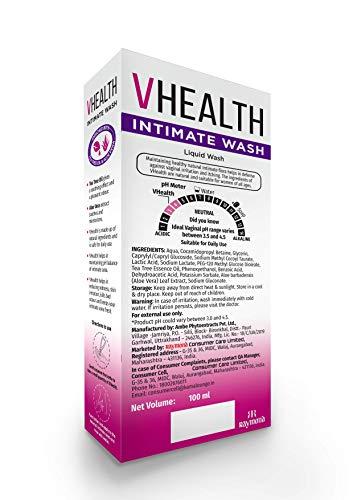VHealth VHealth Intimate Hygiene Liquid Wash with Tea Tree Oil & Aloe Vera, Prevents Dryness, Itchiness & Irritation, Bad Odour, Balances PH, Paraben/Sulfate Free, Clear, 100 ml