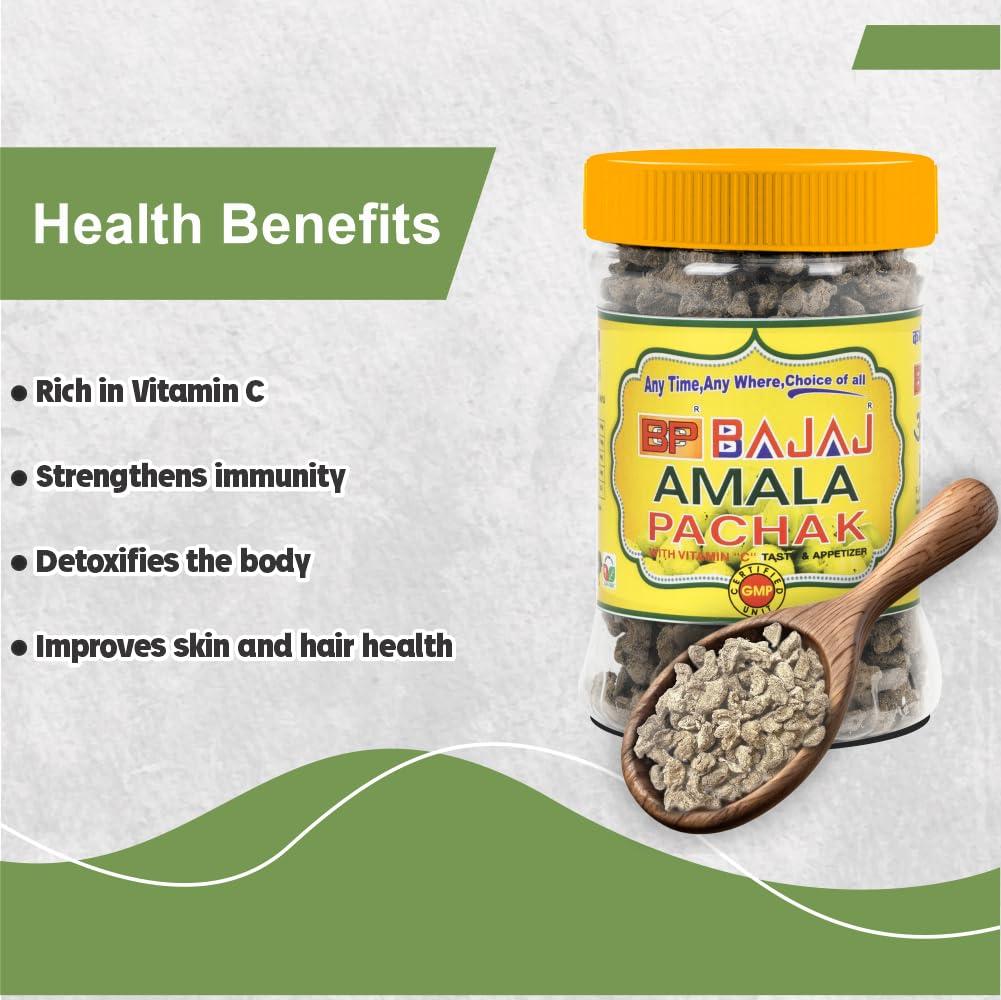 BAJAJMORA Bcp Bajaj Amla Pachak (150g), Tasty Tikiya (200g) | Natural & Digestive | Mukhwas, Mouth Freshner (Pack of 2)