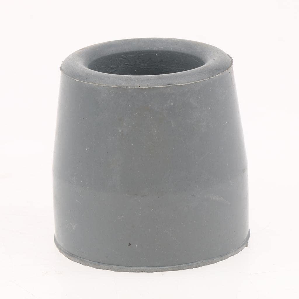 NavaFresh Basics Milaan 4 Piece Crutch Ferrule Rubber End Walking Stick Tip Protector Non Skid Gray