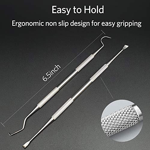 Langsum Professional Dental Tools, Langsum Stainless Steel Teeth Cleaning Tools for Dentist, Personal Using, Pets, Dental Hygiene Kit with Dental Scaler Pick, Tooth Tartar Scraper Remover and Storage Box