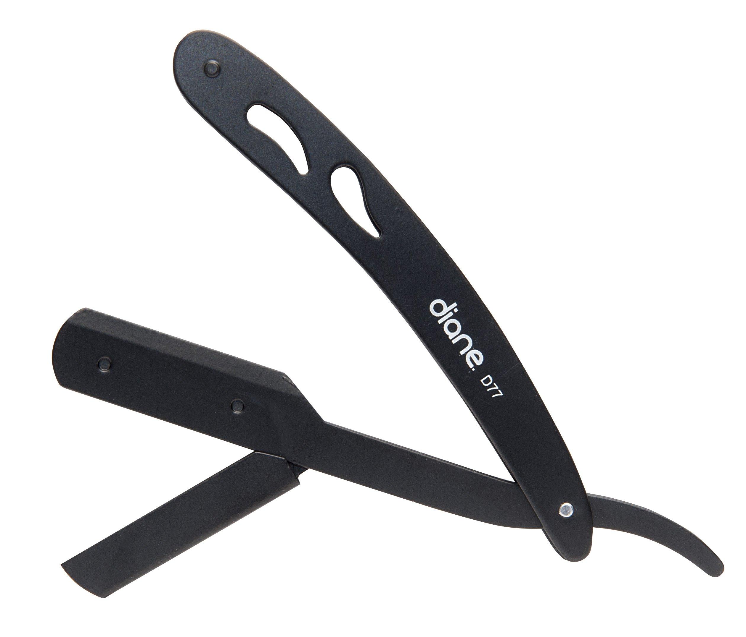Diane Diane Professional Straight Edge Shaving Razor, Black, 0.15 lb