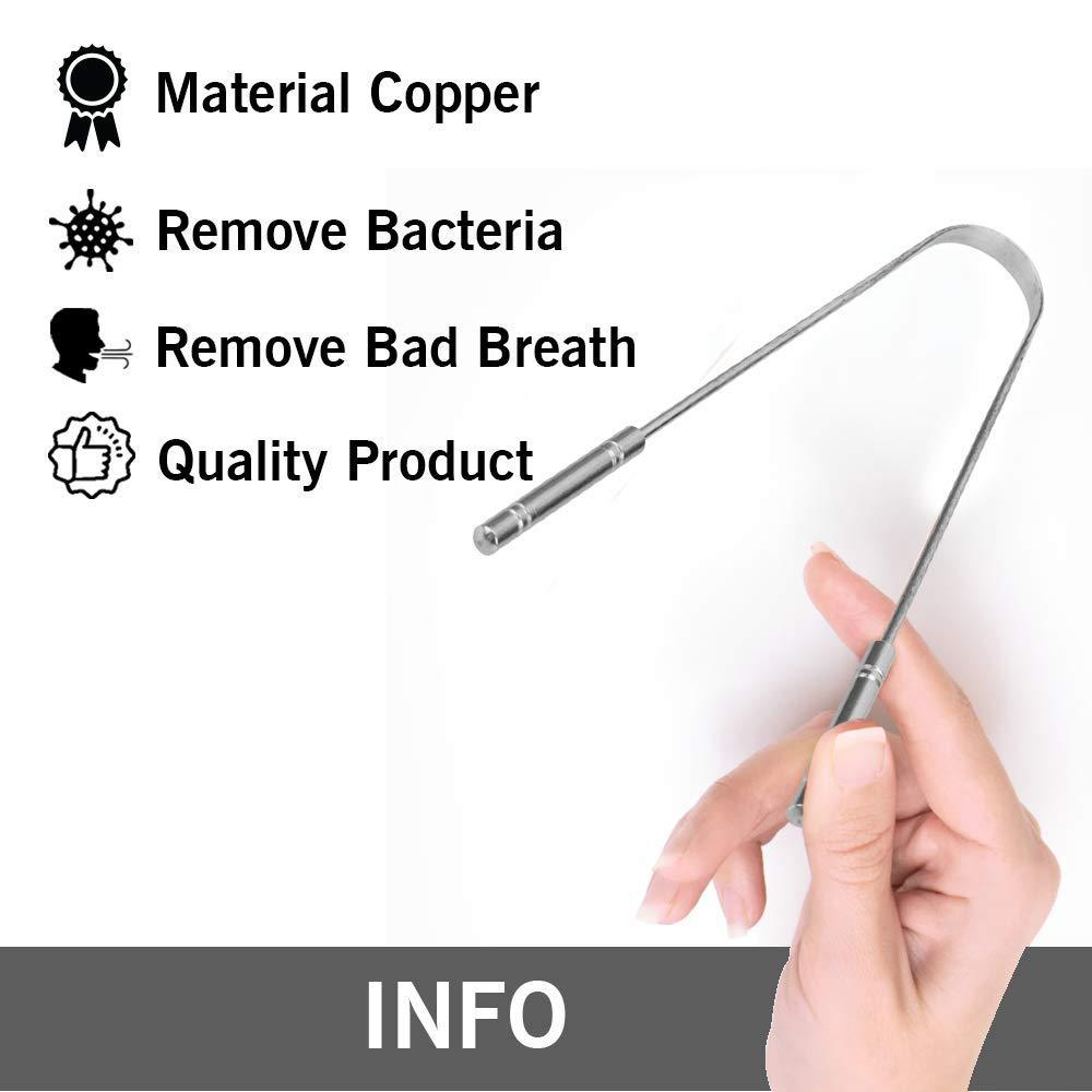 OVEERA OVEERA Steel Tongue Cleaner -Tongue scrapers for adults with Surgical Grade, Non-synthetic Grip, Tongue Cleaners (Pack Of 5)