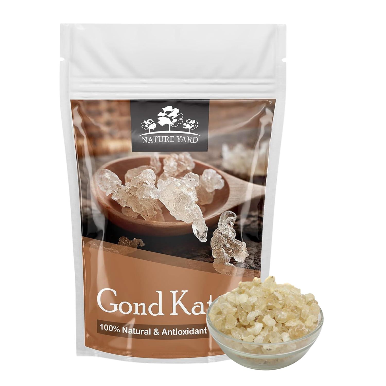 NATURE YARD NATURE YARD Gond Katira Pure Organic (Edible gum) tragacanth Crystals - 1 Kg - 100% Natural Superfood with Cooling Properties | Almond Gum | Badam Pisni | Chahar Gond