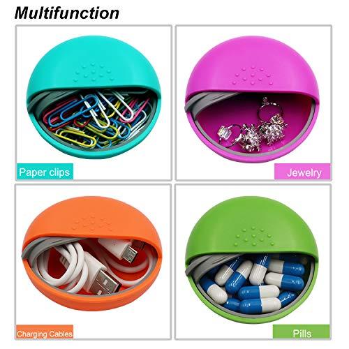 LazyMe 1 , Orange : LazyMe Decorative Pill Box, Cute Size for Purse Metal Locking Small Daily Case (1, Orange)