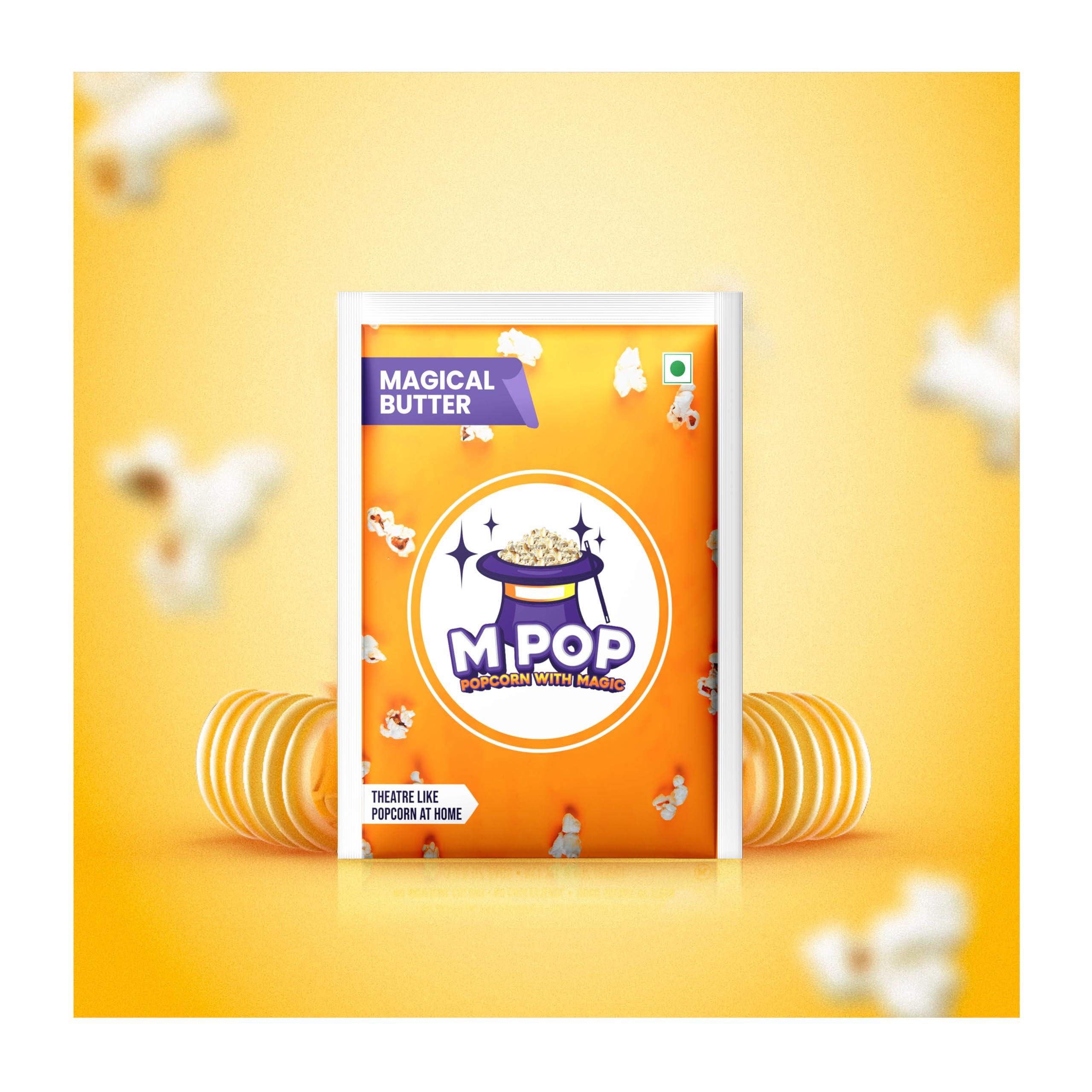 M POP M POP Magical Butter Instant Popcorn with Magic | Theatre Like Popcorn at Home (70g, Pack of 10)