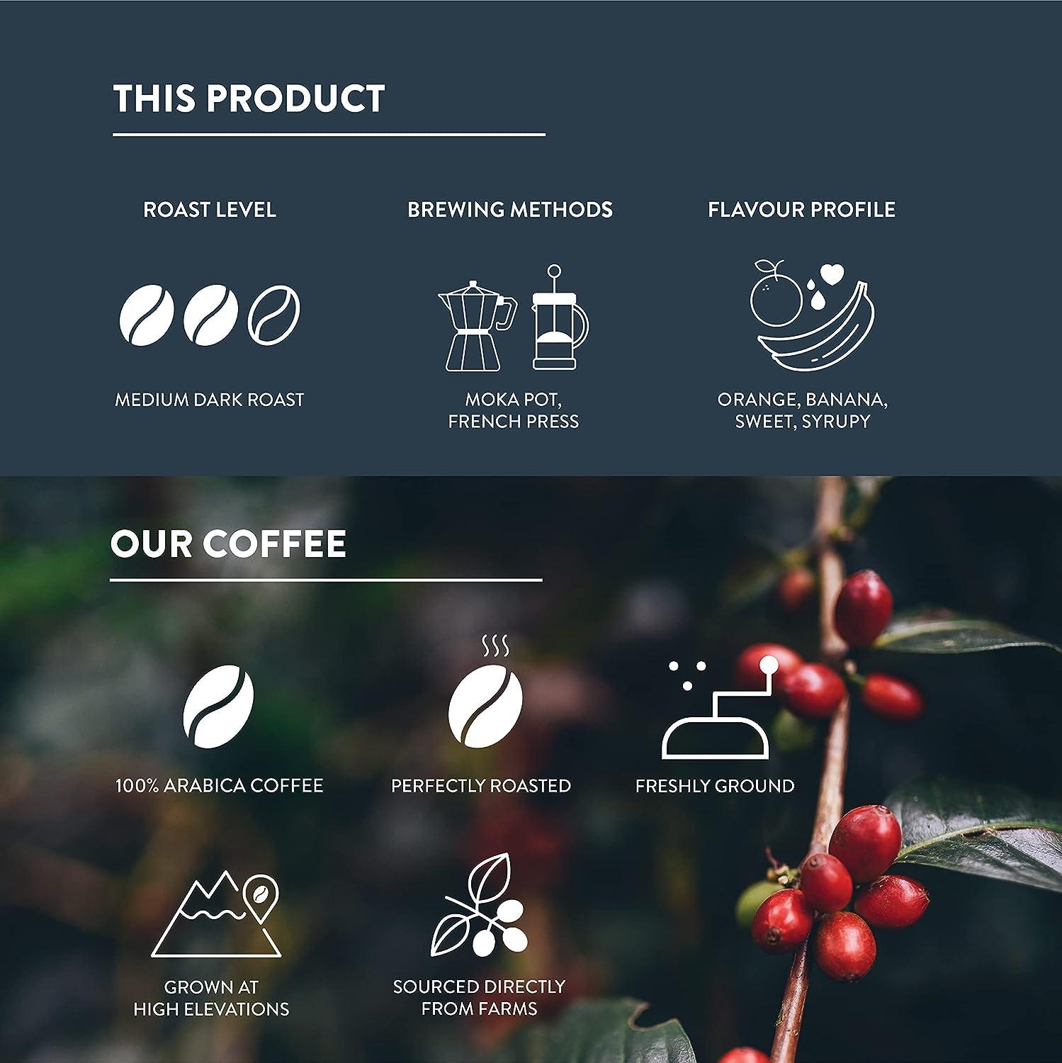 THIRD WAVE COFFEE ROASTERS Third Wave Coffee | Specialty Single Origin Bababudangiri Region| 100% Arabica Naturals |Medium Light Roast | 250gm|Medium Grind