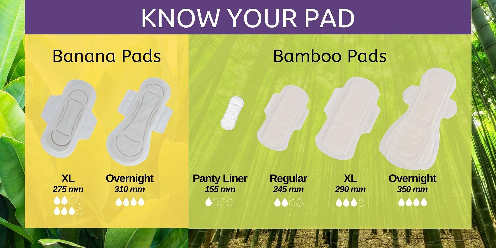 Saathi Saathi (4Regular + 4XL+ 4Overnight) Bamboo Biodegradable Sanitary Pads- Pack of 24 (Buy 1 get 1 Free)