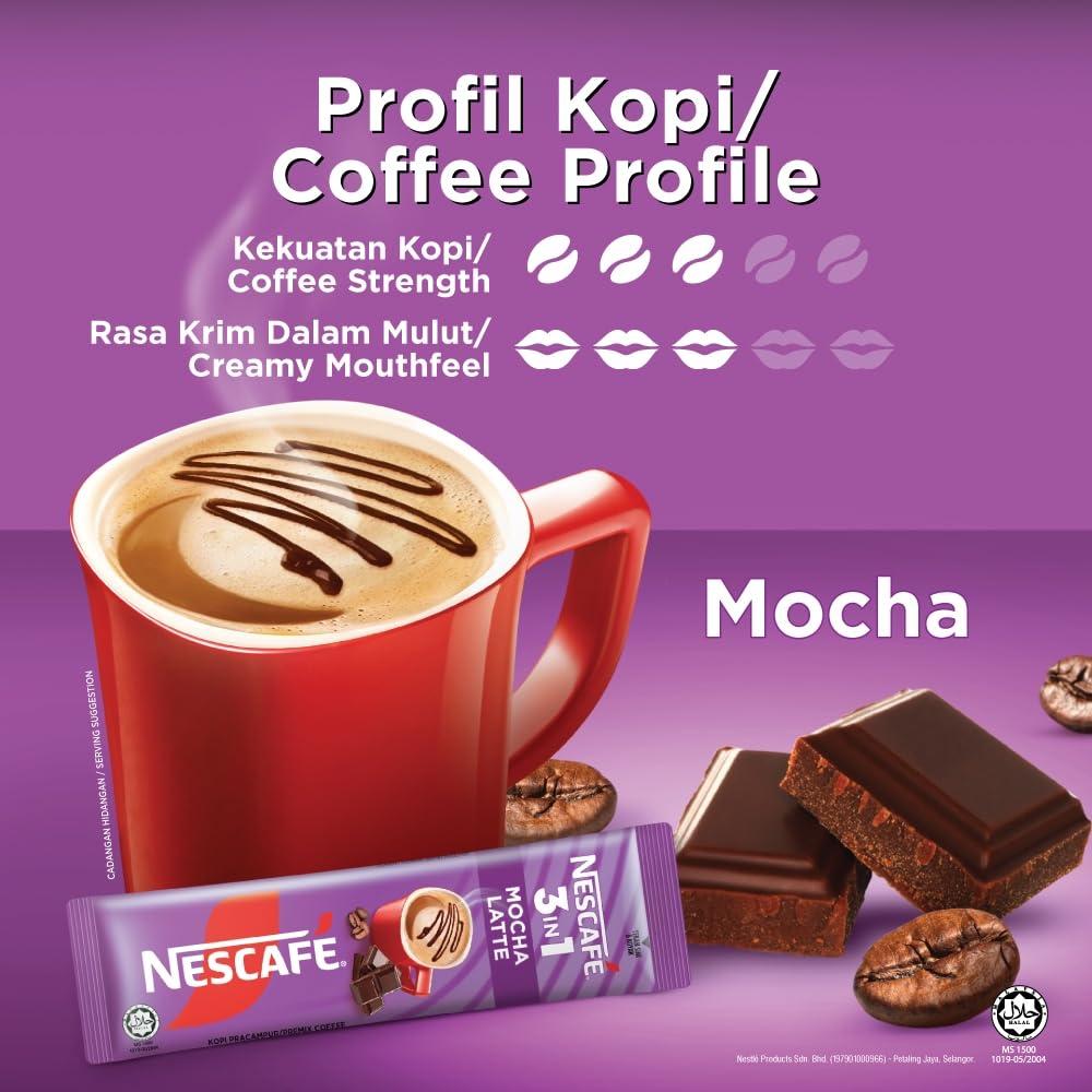 Nestle Nescafe Latte Mocha Coffee, 31g (Pack Of 15)