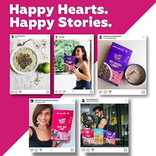 Yogabar Yogabar Muesli Fruit and Nuts - Wholegrain Breakfast Cereals with Oats and Dry Fruits, High in Omega 3, Gluten Free Vegan Granola with Chia and Flax Seeds (400g - Pack of 2)