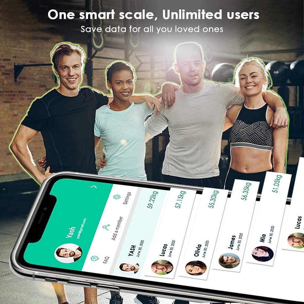 ACTIVEX ActiveX (Australia) Ivy+ Bluetooth BMI Digital Body Weight Scale | Super Bright LED | Free ActiveX App | Batteries included | Not A Body Fat Scale |Black