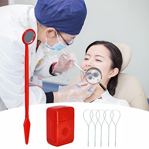Ceonam Braces Cleaning Kit for Teeth , Portable Orthodontic Toothbrush Kit Oral Care Dental Travel Kit - Interdental Brush Dental Wax Dental Floss Toothbrush Box (Red)