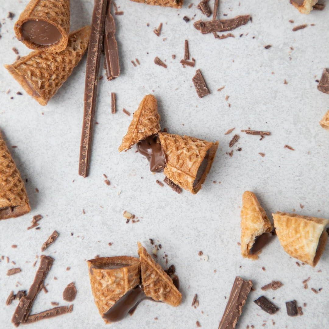 NOVANOVA Nova Nova Best Bite Choco Filled Cones | Belgian Chocolate - Pack of 2 | 100% Eggless | No Added Preservatives (100g)