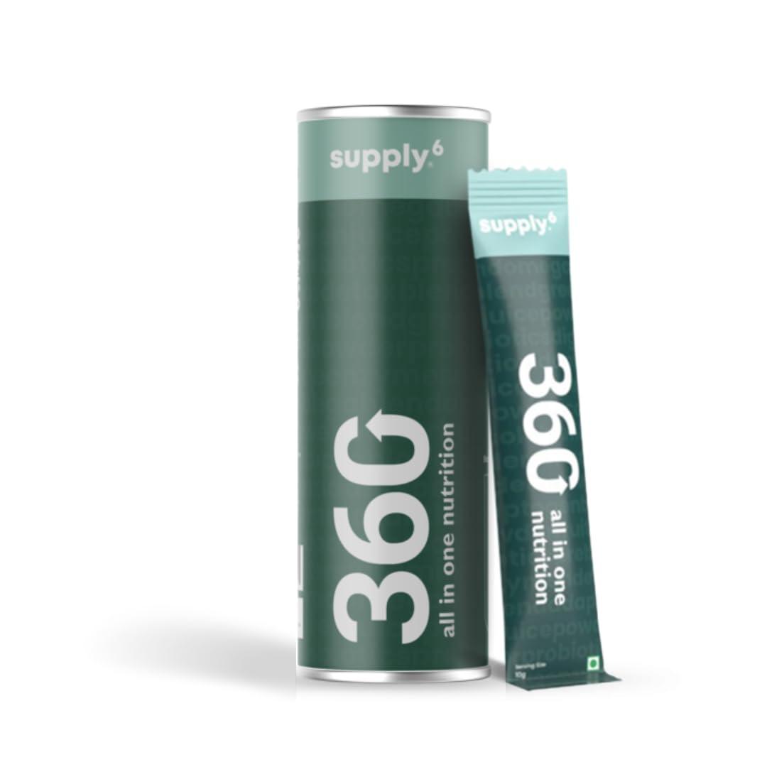 SUPPLY6 Supply6 360 Ultimate Health Powder for Women and Men | Comprehensive Daily Supplement with 63+ Vitamins, Minerals, Probiotics, and Superfoods | Supports Gut Health, Energy, Immunity