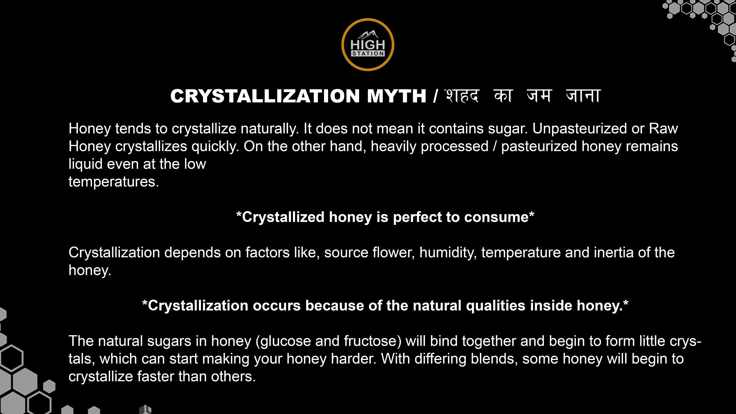 HIGHSTATION High Station Natural Apple Blossoms Honey Raw, Lab-Tested for Purity, Unprocessed, Cloth filtered, Unpasteurized, No Added Sugar, No Added Flavors (500)