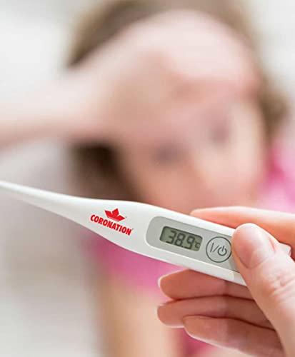Coronation Coronation DT-A401R Digital Thermometer | Quick Measurement for checking Body Temperature | Fever Check| For Oral & Underarm use | Rigid Tip