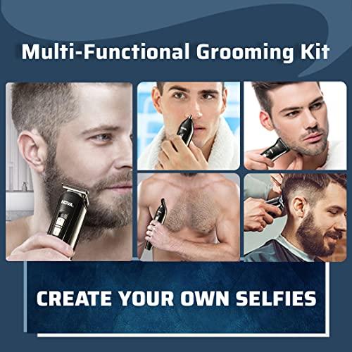 Nova Nova NG 1151 All in One 100% Waterproof Corded n Cordless: 60 Minutes Runtime Grooming Kit For Men (Black)