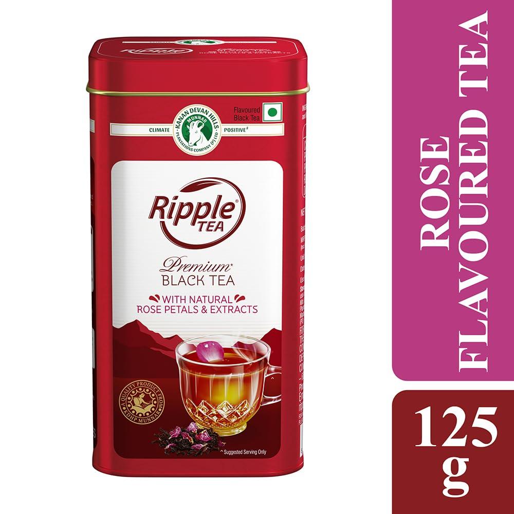 RIPPLE Ripple Premium Black Tea with Natural Rose Petals and Extracts - 125gm