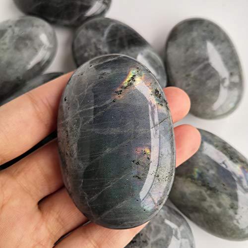 Loveliome Loveliome Moonstone Polished Stones, Oval Palm Pocket Healing Crystal Massage Spa Energy Stone