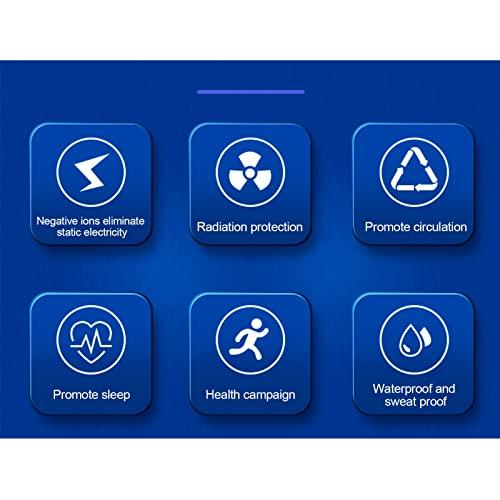 Guosi Anti Shock Wristband, Promote Circulation Soft Silicone Anti Static Wrist Strap Improve Sleep Quality Radiation Protection for Work for Winter(Red)