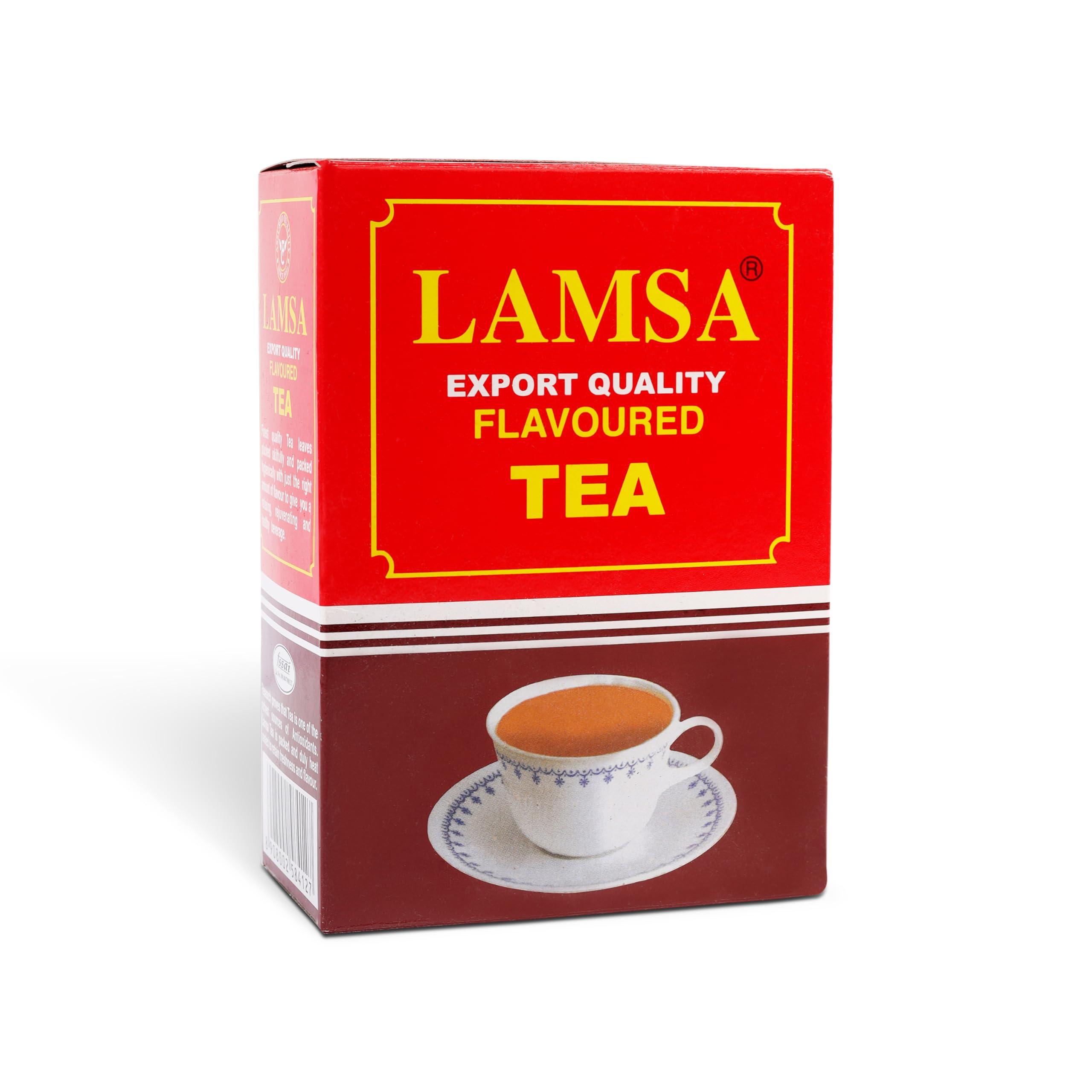 Lamsa Lamsa Flavoured Loose Leaves Black Tea, No Added Color, Carton, 500 Grams