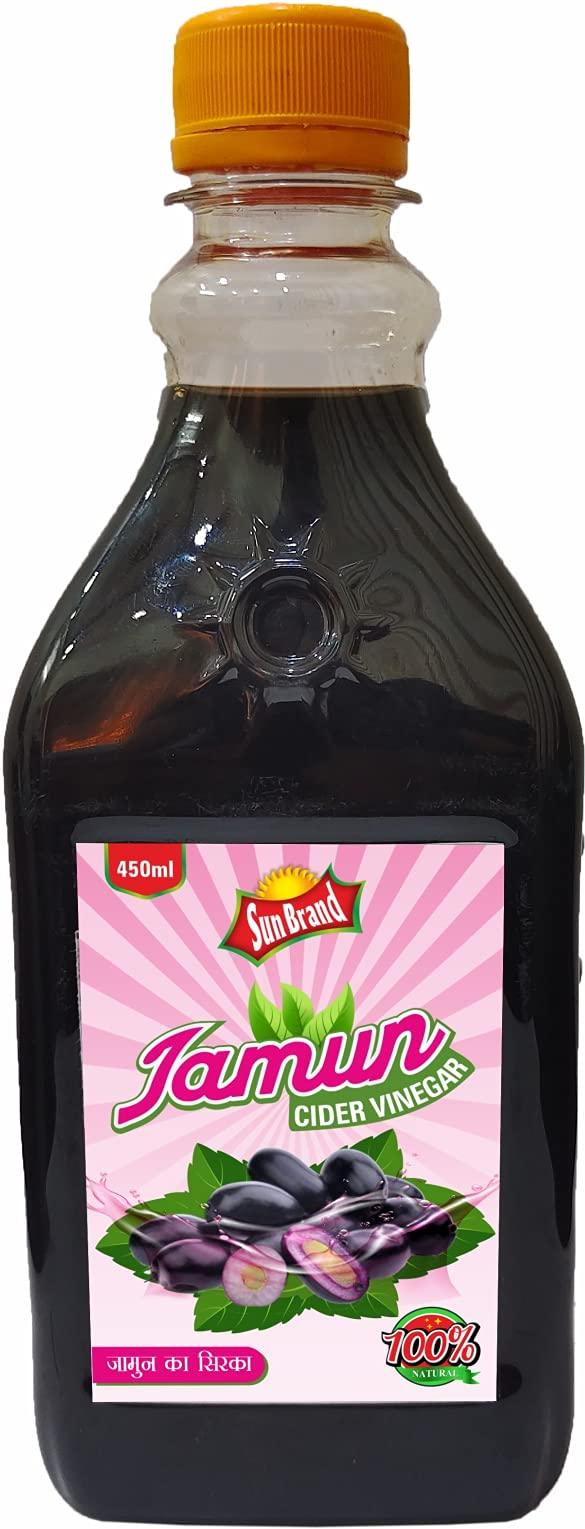 SUNBRAND Sun Brand - Jamun Cider Vinegar | Jamun Ka Sirka | Manages Diabetes | Boost Heart Functioning | Promotes Oral Health | Aids in Digestion | Each Pack Contains- 450 Ml