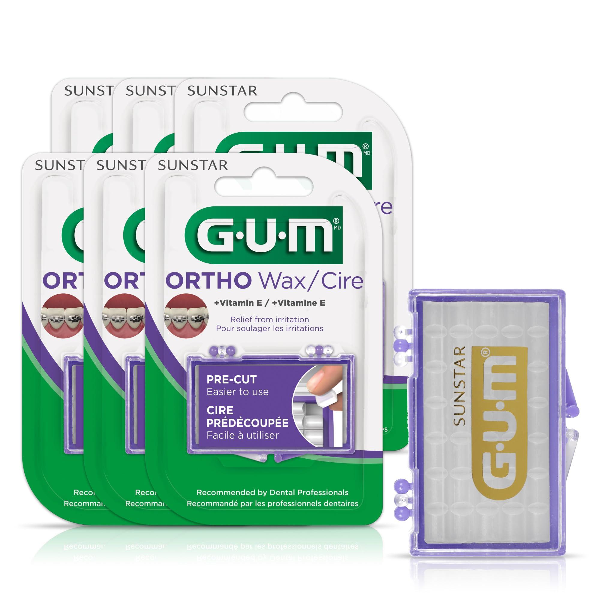 Gum GUM Orthodontic Wax with Vitamin E (Pack of 6) : Unflavored, 6 Pack