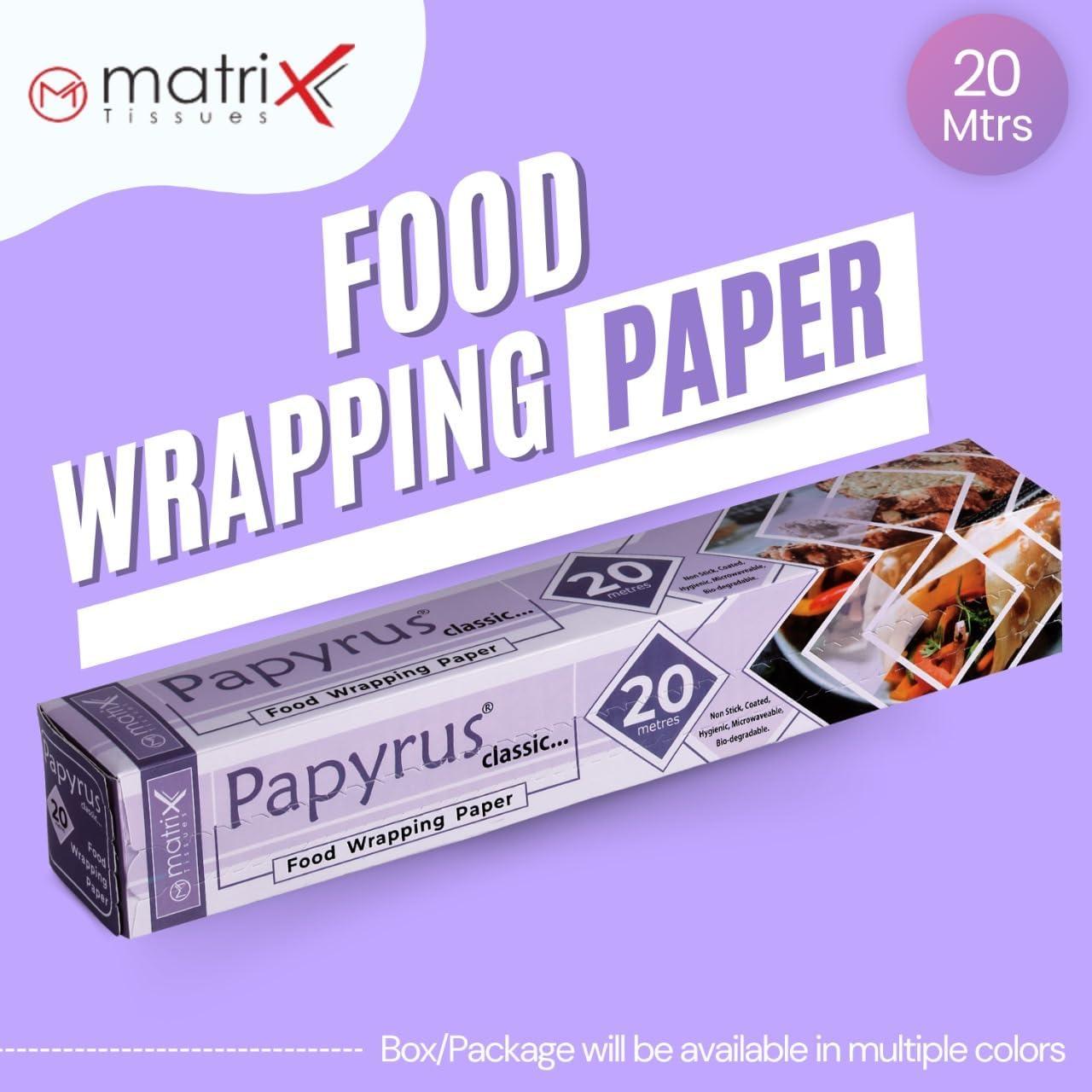 Papyrus Papyrus Butter Paper Roll for Roti 20 Mtr | Wrapping Roll for Food | Foil Wrap for Packing | Food Wrap Non Stick Paper| Parchment Paper Food Wrapping Paper