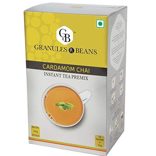 GranulesnBeans Granules n Beans Cardamom Chai Instant Tea Premix (Elaichi) - (10 Sachet x 14g =140g)