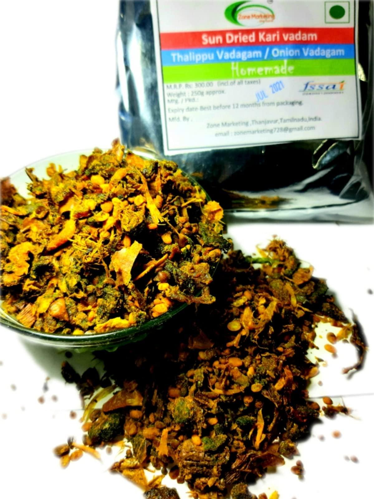 Zone Marketing Zone Marketing Kari Vadam/Thalippu Vadagam/Sun Dried Kari vadagam/Onion Vadagam/Kari Vadagam (Homemade) - 250g