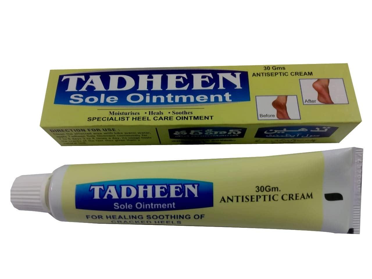Tadheen TADHEEN Sole Ointment Anticeptic Cream, Heel l Care Cream, 30 gm (Unsceneted, 3)