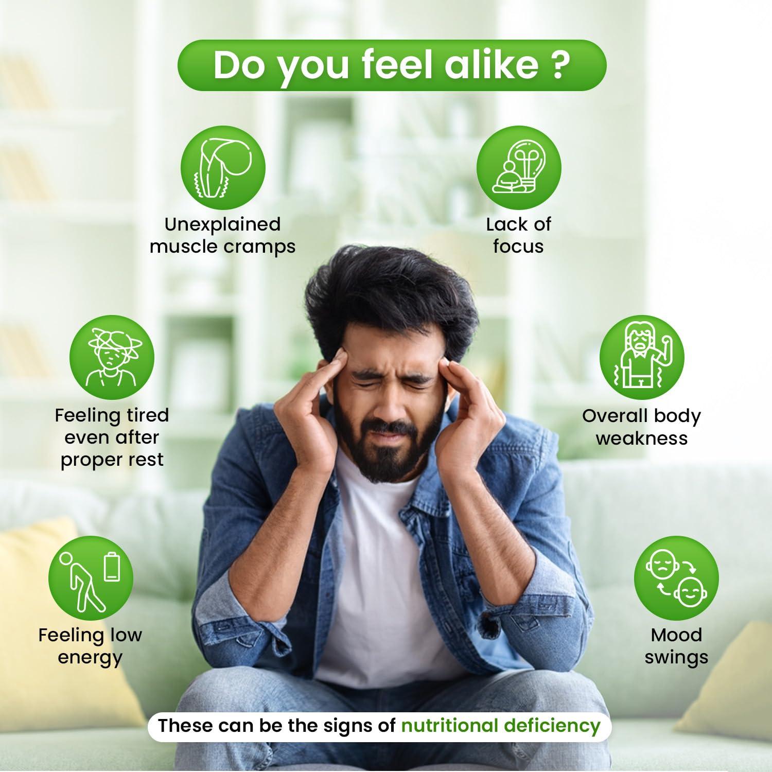 Neuherbs Neuherbs Multivitamin- 60 Tablets | True Vitamin For Men & Women With Korean Ginseng, Ginkgo Biloba, Vitamin C, D3, Zinc and 20 other nutrients for Energy,stamina, Strong Muscle, Strong Bones & Overall Health, Pack of 2