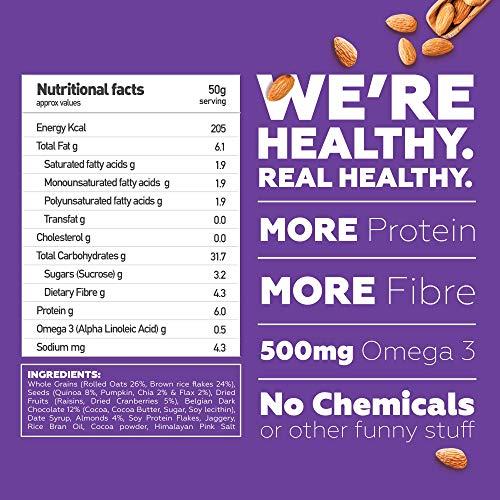 Yogabar Yogabar Wholegrain Breakfast Muesli | Dark Chocolate Cranberry | No Added Sugar with Almonds Whole Grains and Seeds | 400g Each